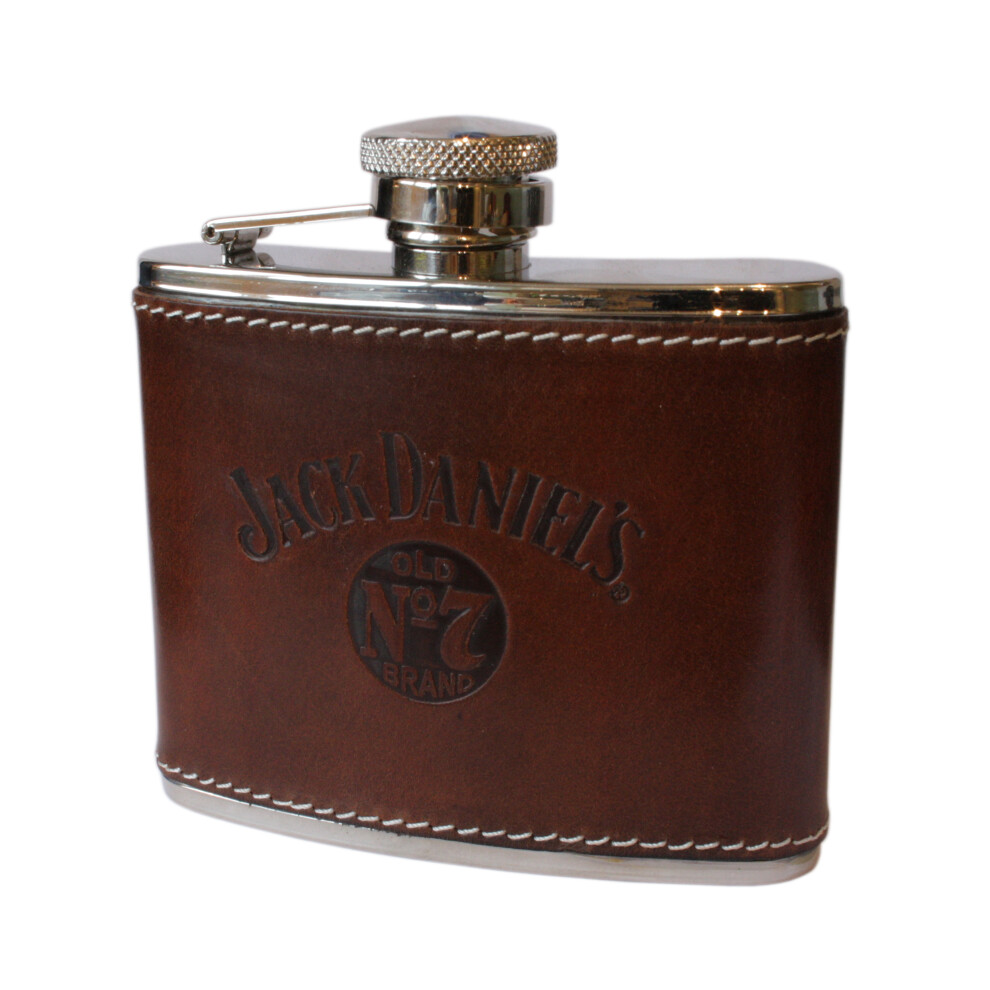 Jack Daniels Western Leather Hip Flask-image-OPC-PG5J82C-NEW