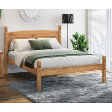 Corona 4'6" Double Low Foot End Bed Frame Solid Pine