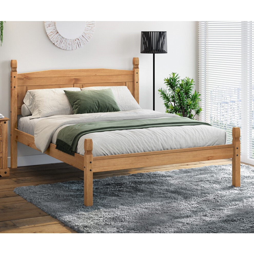 Mercers Furniture Corona 4'6" Double Low Foot End Bed Frame Solid Pine