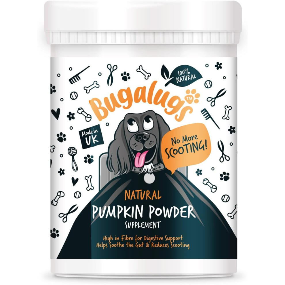 Bugalugs Pumpkin Powder For Dogs- 100% Pure Pumpkin Powder Dog Food Topper, Pumpkin Puree Powder
