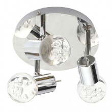 Litecraft Bubble Spotlight Plate LED 15W 3 Light - Chrome