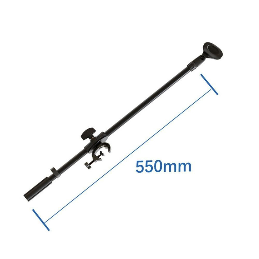 (Mic Clip A) Adjustable Clamp Mic Stand For 60-100mm Stand Bar With 3/8 Thread