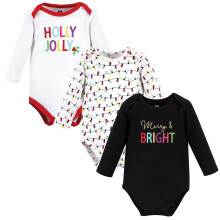 Hudson baby unisex baby bomuld langærmet bodysuits glædelig og lys 0-3 måneder