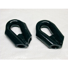 (26MM (1 1/32 Inch)) Tubular Wire Rope Thimbles with Fillet Plate X2