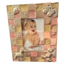 Juliana Silver Plated Baby Themed Photo Frame - Pink