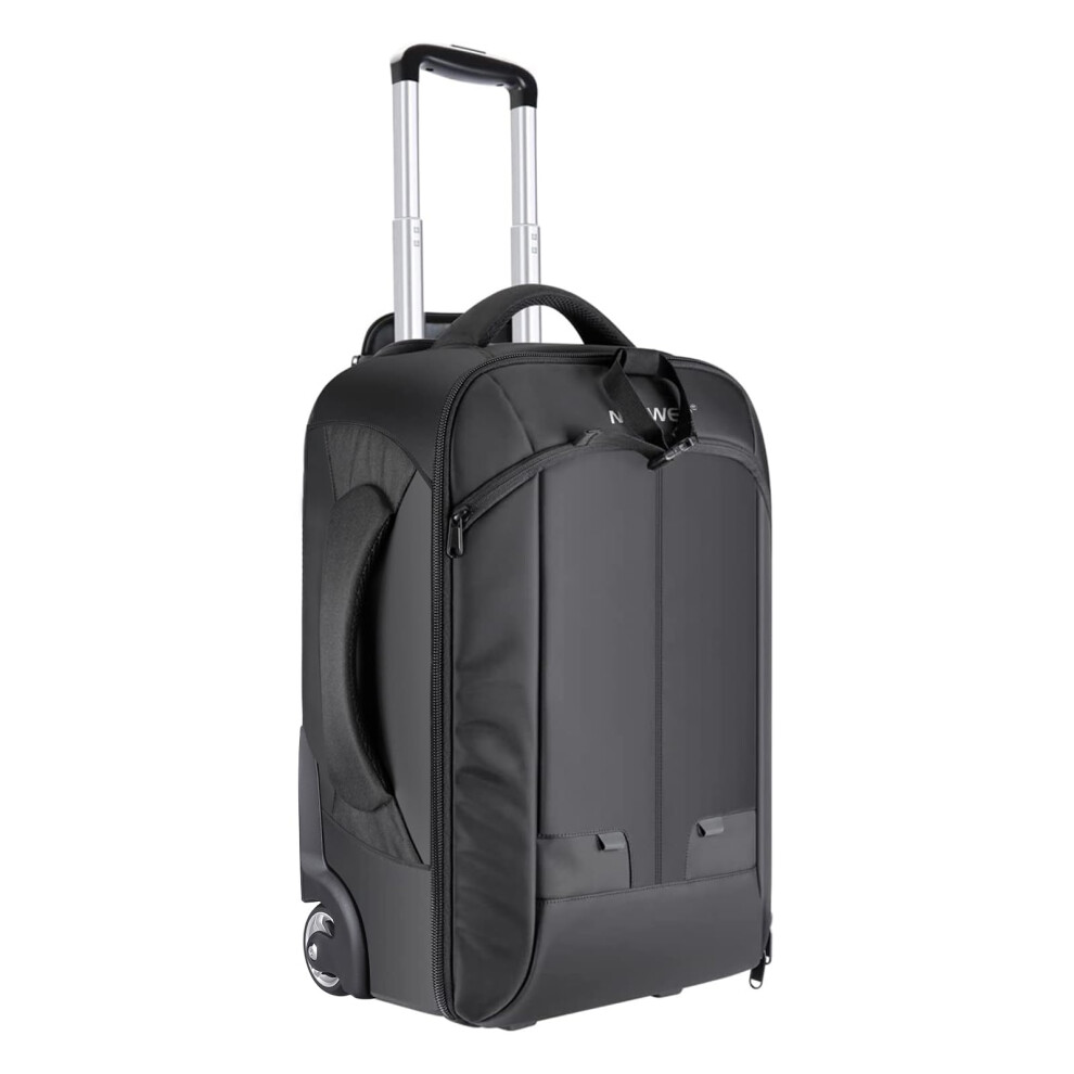 Neewer 2-in-1 Convertible Wheeled Camera Backpack  Rolling Luggage Case with Telescopic Handle and Anti-Shock Dividers for DSLR Cameras  Len