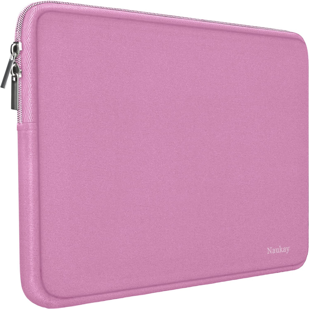 Naukay 15.6 Inch Laptop Sleeve Resistant Neoprene Laptop Sleeve/Notebook Computer Pocket Case/Tablet Briefcase Carrying Bag - (Pink) Pink 611387791025