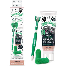 Bugalugs Dog Toothbrush and Toothpaste Kit Includes Cats & Dog Toothpaste, 2 x Finger Cat Toothbrush, 1 x Dog Toothbrush