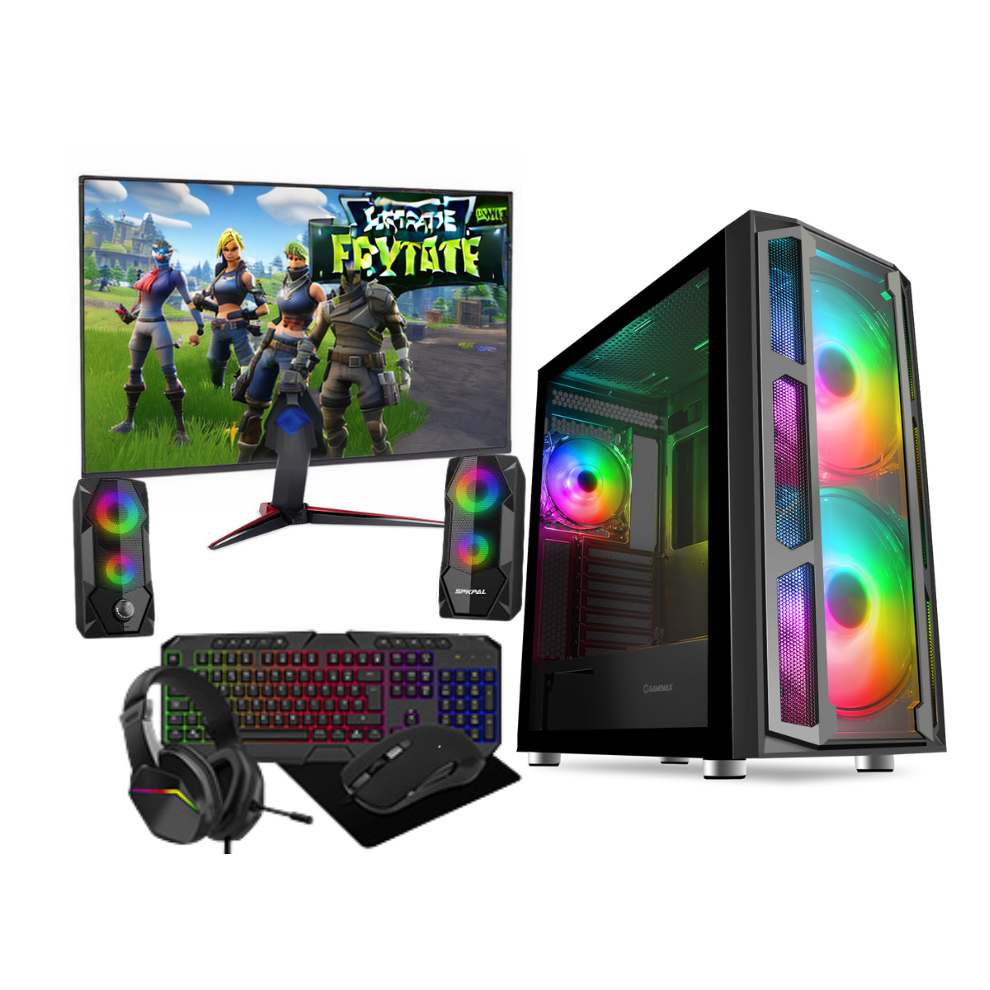 Gaming Pc Bundle - I5, 16Gb Ram 128Gb Ssd +1Tb Hdd Gtx1050, 22" M 074312171918