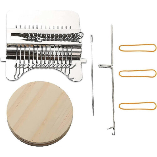 Speedweve Mini Loom - DIY Weaving Arts Darning Tool with 14 Hooks Zekai