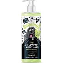BUGALUGS Dog Shampoo & Conditioner Zingy 2 in 1 Grapefruit & Orange dog grooming shampoo products for smelly dogs with fragrance, best puppy shampoo