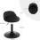 (Black+black) Elegant Velvet Dressing Stool with Swivel Seat 6