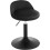 (Black+black) Elegant Velvet Dressing Stool with Swivel Seat 7