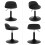 (Black+black) Elegant Velvet Dressing Stool with Swivel Seat 8