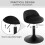 (Black+black) Elegant Velvet Dressing Stool with Swivel Seat 10