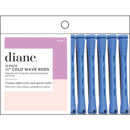 Diane Cold Wave -siimapuikot, siniset, 1/4"" (12 kpl) 1