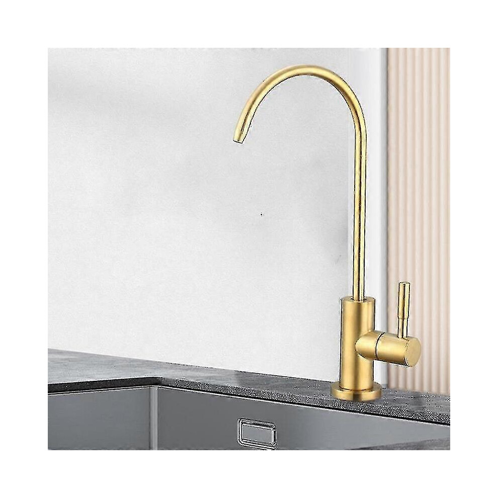 Water Purifier Faucet Brushed Gold Faucet Osmosis Drinking Water Filtration System 304 Stainless Ste Zekai 5778930942176