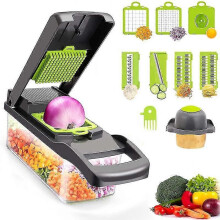14-in-1 Vegetable Fruit Chopper Cutter Food Onion Veggie Dicer Slicer Kitchen Zekai