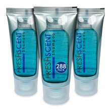 Shampoo Freshscent 1oz (Caixa com 288 tubos) Tamanho Viagem, Produtos de Hotel