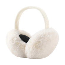 (White) Detachable Soft Plush Earmuffs Winter Earflap Warmers Ear Muffs Zekai