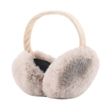 (Beige) Detachable Soft Plush Earmuffs Winter Earflap Warmers Ear Muffs Zekai