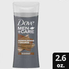 Dove Men+care Dove for Men Deodorant Stick, Sandalwood & Orange, 2.6 Oz