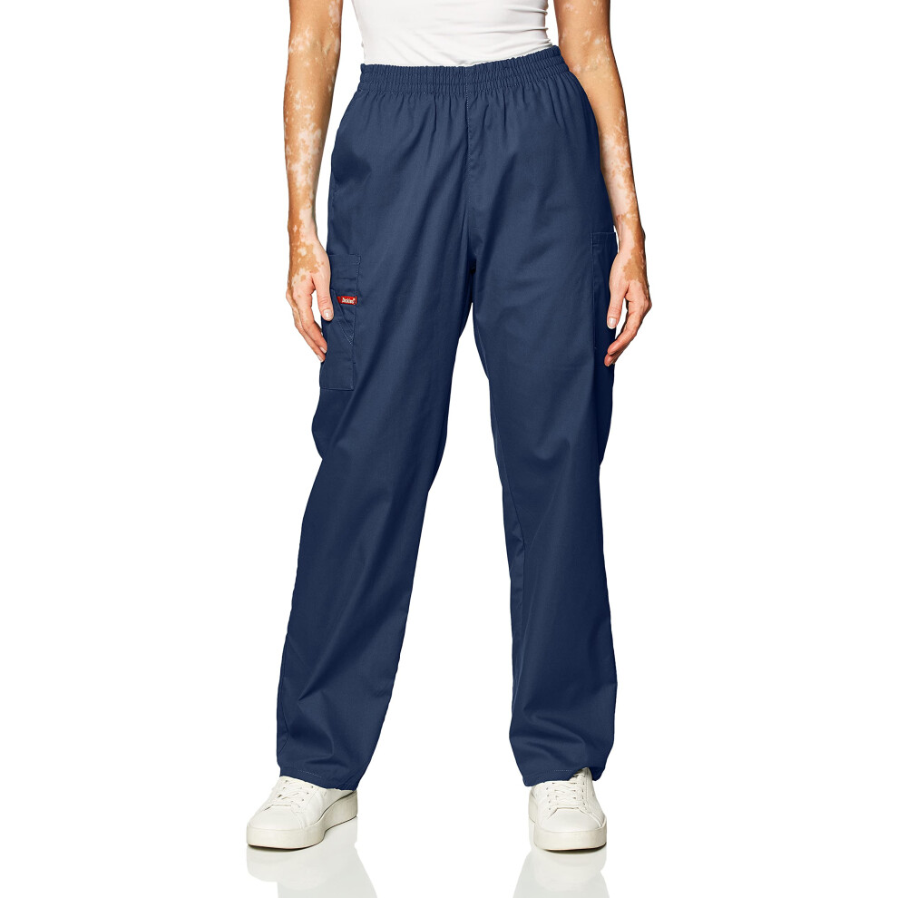 Dickies Women's Plus Size Signature Elastic Waist Scrubs Pant  Navy  XX-Large Tall
