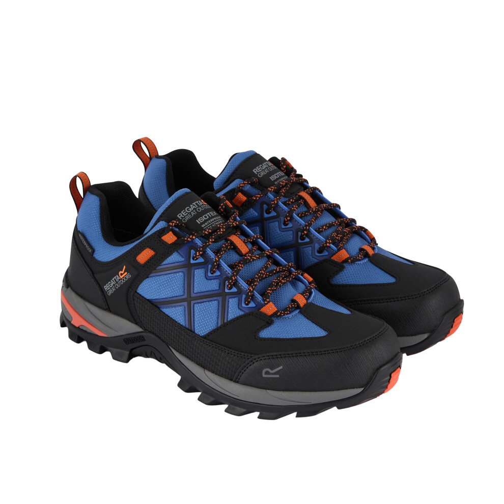 (11 UK, Olympian Blue/Black/Tango) Regatta Mens Samaris III Low Walking Shoes