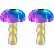 (colorful) 2pcs Bike Water Bottle Cage Bolts, M5x12mm Bolt Fixing Screw Titanium Alloy Mtb Water Bottle Hex Bolts For Bicycle Water Bottle Cage