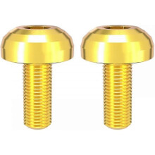 (gold) 2pcs Bike Water Bottle Cage Bolts, M5x12mm Bolt Fixing Screw Titanium Alloy Mtb Water Bottle Hex Bolts For Bicycle Water Bottle Cage