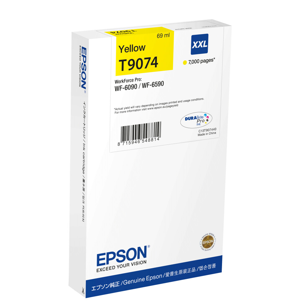 Epson T9074 - XXL size - yellow - original - ink cartridge