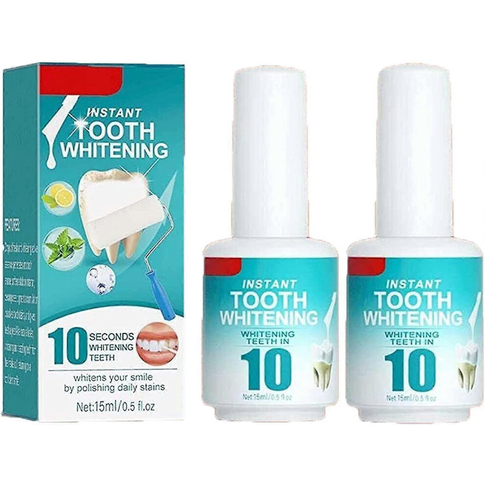 (2Pcs) 15ml Teeth Whitening Paint, Tooth Polish Uptight White, Instant Whitening Paint For Teeth
