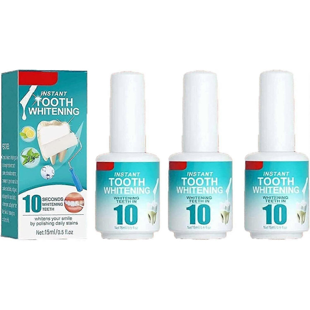 (3Pcs) 15ml Teeth Whitening Paint, Tooth Polish Uptight White, Instant Whitening Paint For Teeth