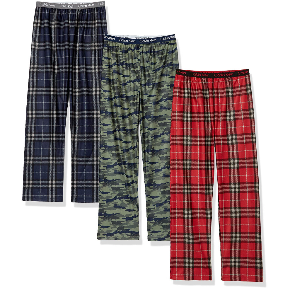 Calvin Klein Boys' Super Soft Brushed Micro Pant  3 Pack Multipack  Sc