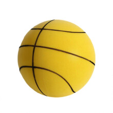 (Jaune,24cm)Ballon d'entrainement silencieux en mousse pour le basket-ball d'intérieur, non revêtu, haute densité