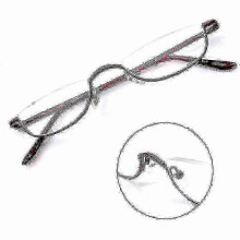 (2.00 strength,Gold)Lunettes de lecture demi-lune en métal avec charnières à ressort 1.0~ 4.0