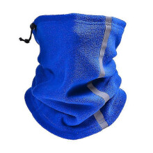 (blue)Polar Fleece Neck Tube Ear Warmer Fishing Skating Running Sport Scarf Face Mask Camping Hiking Neck Warmer Warm Cycling Headwear