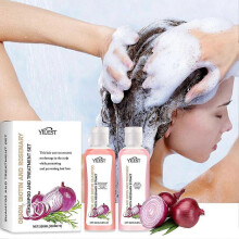 Onion Biotin and Rosemary Shampoo & Treatments Set for Stronger Thicker