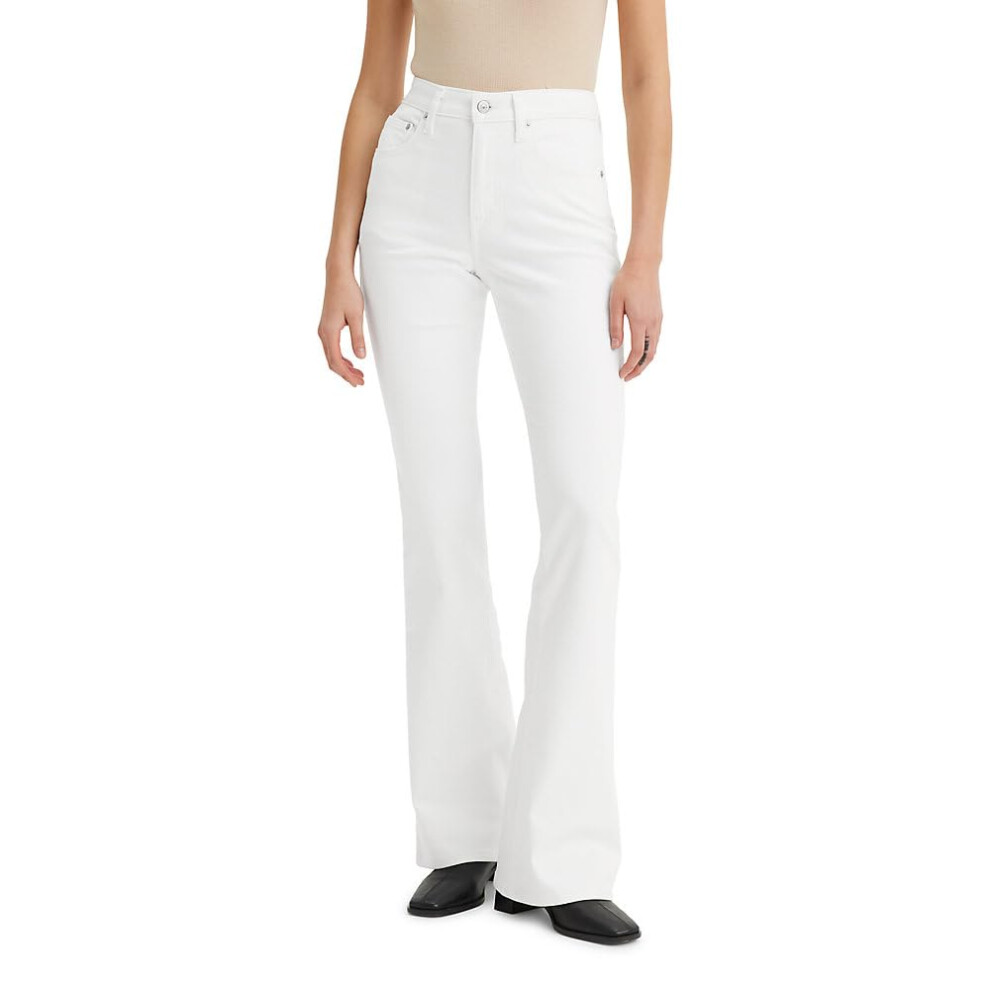 Levi's Women's 726 High Rise Flare Jeans Also Available In Plus Soft Clean White 34 Long