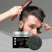 Black Hair Soap Men's Bamboo Charcoal Black Hair Soap
