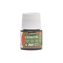 Pebeo 025-027 Ceramic  Enamel Effect Paint  45 ml Bottle - Leaf Green