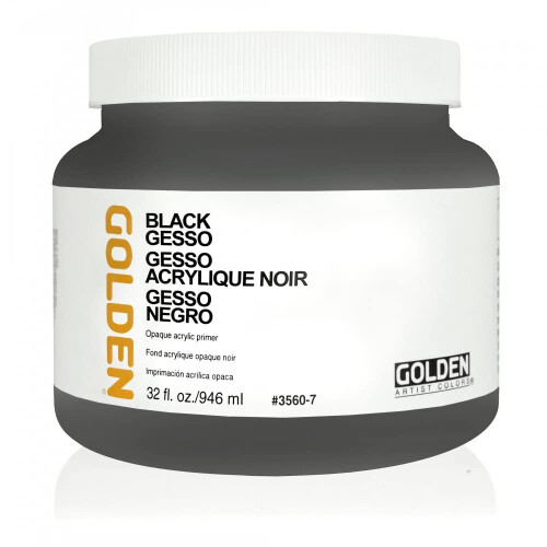 Gesso noir acrylique doré 32 oz