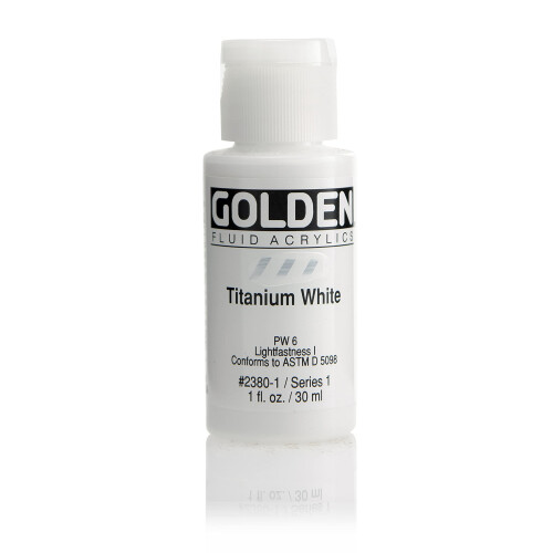 Golden Fluid Acrylic Χρώμα 1 Οζ-Τιτανίου Λευκό