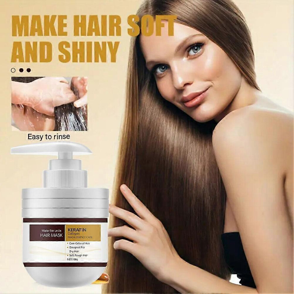 Collagen Hair Mask Repairs Damage Frizzy Soft Smoothing Hair Deep Moisturizing