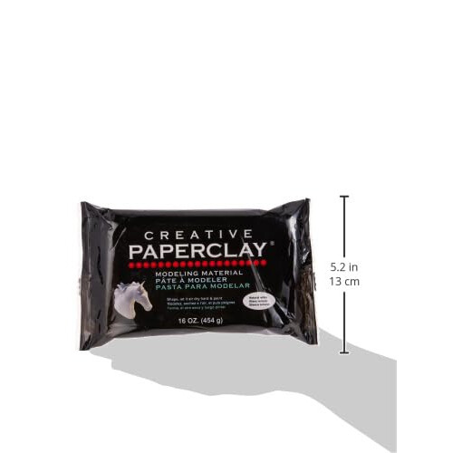 Creative Paperclay for Modeling Compound  16-Ounce  White  4"" x 1"" x 1