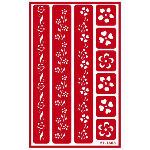 Armour Etch Over N Over Στένσιλ, Φλοράλ Σύνορα 1