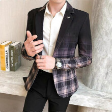 (Asia L 52-58kg,grey 2)Men's Blazer Suit Jacket 2024 Spring New Fashion Korean Slim Suit Jacket Social Prom Dress Jacket Men's High Quality Clothing