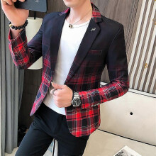 (Asia XL 58-65kg,red 2)Men's Blazer Suit Jacket 2024 Spring New Fashion Korean Slim Suit Jacket Social Prom Dress Jacket Men's High Quality Clothing