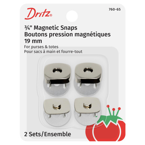 Dritz 760-65 Μαγνητικά Κουμπώματα, Τετράγωνο, 3/4-ίντσα, Νικέλιο, 2 Σετ