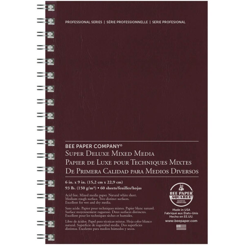 PAPELA DE ABELHO SUPER DELUXE SKETCH PAD de 6 polegadas L por 9 polegadas